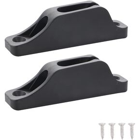VTurboWay 2 Pcs Nyon Kayak Cord Lock Cleat, Rope Cleat, Only Fit for 6mm Soft Rope, Free Installation Screws