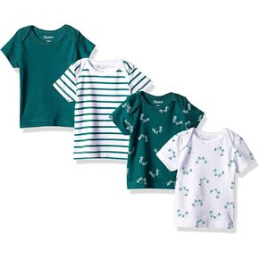 Hanes Baby-Boys Hanes Baby T-Shirt, Flexy Soft Stretch Shirt, Expandable Shoulder, 4-Pack