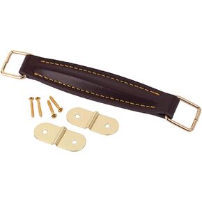 Amplifier Handle Leather Strap PU Leather Handle Replacement Parts with Mounting Screws for Guitar Audio Amplifier, 1 pcs (Coffee)