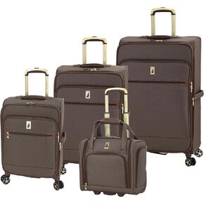 London Fog Liverpool 4 Piece Nested Set Bronze Triweave USB, 15", 20", 24" and 28"