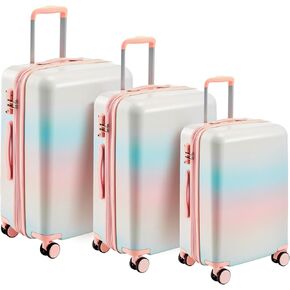 Luggage Sets, 4 Piece Suitcase Set 14/20/24/28 In, Expandable Carry On Luggage Set with Spinner Wheels, Hard Shell Luggage Sets With TSA Lock Champagne