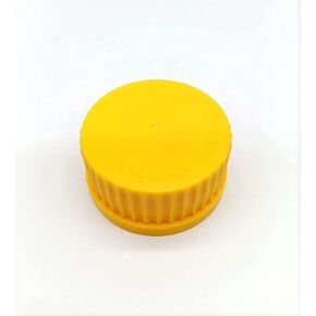Basstein GL45 Polypropylene Screw Caps for Lab Media Bottles with Internal Molded Seal Ring 140℃, Pack of 8 (Orange)