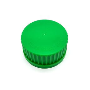 Basstein GL45 Polypropylene Screw Caps for Lab Media Bottles with Internal Molded Seal Ring 140℃, Pack of 8 (Orange)