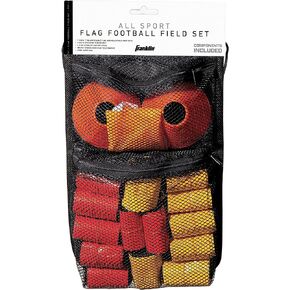 Franklin Sports Flag Football Set - 14 Player Flag Football Belts for Adult + Youth - Equipment Cones + Field Marker Included - 7 v 7 Set