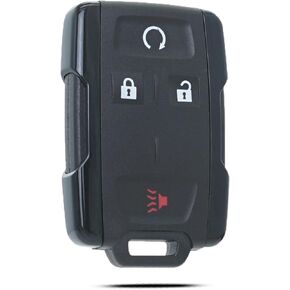 Key Fob Shell Case Replacement Fits for Chevrolet Colorado Chevy Silverado GMC Canyon Sierra 2014 2015 2016 2017 2018 2019 2020 2021 Keyless Entry Remote Control 4 Button Pad Cover Black M3N-32337100