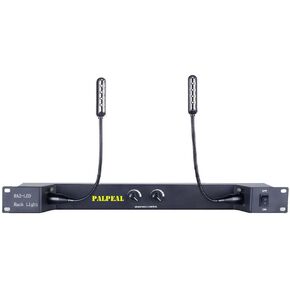 PALPEAL RA2-LED Rack-Mountable Dual LED Gooseneck Lights Rack Lamp Cabinet Light,Brightness Adjustable Controller Manual Knob Dimmer Switch,Strong and Flexible gooseneck