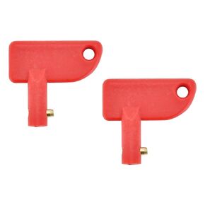 Molloparts 2X Battery Disconnect Switch Key Spare Mini Key Battery Disconnect Isolator Power Kill Switch Compatible with Marine Boat RV Car ATV Auto Truck Red Battery Cut Off Kill Isolator Switch