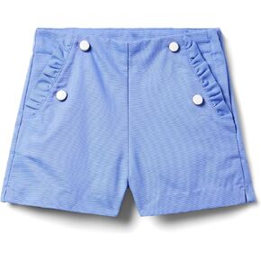 Janie and Jack Girls Canvas Tie Short (Toddler/Little Big Kids)
