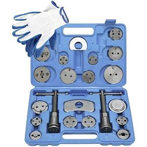 8MILELAKE 24 Piece Disc Brake Piston Caliper Compressor Spreader Tool Set | Brake Pad Replacement Reset Wind Back Kit
