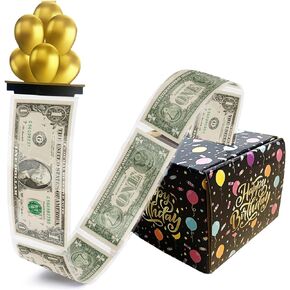 Birthday surprise money gift box, A Fun and loving way to give cash gifts, DIY Pull Out photos in a Gift explosion, Cash Ideas for teenagers moms dads grandparents bar mitzvah sweet 16