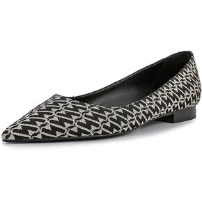 Landjiablue Women's Elegant Retro Flat Pumps Pointed Toe Slip On Loafers Casual Classic Shoes