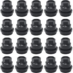 DUZFOREI Lug NUT Covers Cap 20 Pcs 15661036 Replacement for Chevrolet S10 Blazer GMC Jimmy Sonoma Replaces 560-5063 560-5208 560-5040 560-5116, Black