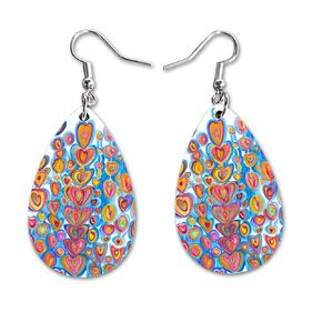 Maureen Claffy Artist Collection | Compassion Teardrop Dangle Earrings Set | Cute Girls Womens Jewelry Earings | Holiday Gifts | Summer Decorations Girlfriend Wife Adorable Fashion Accessories