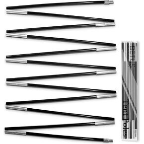 Betus Fibreglass Tent Poles Replacement - Pre-Assembled Black Tent Pole for Hiking & Camping - Easy to Install Outdoor Tent Repair Rod (12Ft)