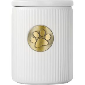 The7boX Pet Urn for Dogs or Cats,Ceramic Urn for Dog Cat Ashes,Thick Pet Urns with Paw Print Pattern,Purity Solemnity Keepsake for Cats(60LBS) in Kuwait