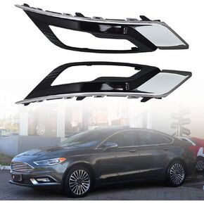 ANTUKO 2Pcs Front Bumper Fog Light Cover Grilles Left and Right Side Replacement for 2017-2018 Fusion