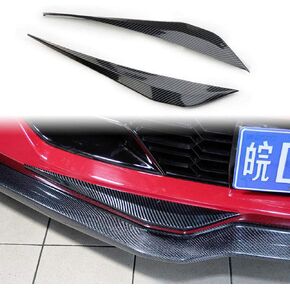 Justautotrim Carbon fiber look Cover trims Accessories Front bumper Bottom corner for 2014 2015 2016 2017 2018 Chevrolet Corvette C7