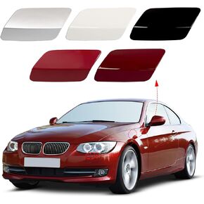 CZShiYue Front Bumper Headlight Washer Nozzle Cover Cap Fit for BMW E92 E93 328i 335I 335IS Coupe Convertible 2011 2012 2013 61677253393 61677253394 (Unpainted, Left Driver Side)