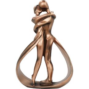 DreamsEden Anniversary, Resin Couple Modern Sculpture Home Decor, Romantic Gifts, 10 Inch