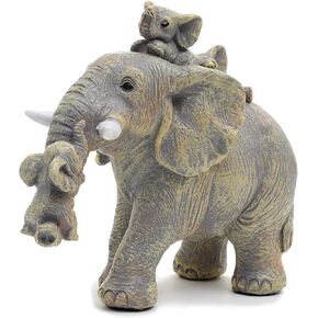 MrHsiang Cute Good Luck Elephant Statue Home Decor Elephant Gifts for Women Brings Good Luck & Strength for Living Room, Office ，Shelf & More! in Saudi Arabia