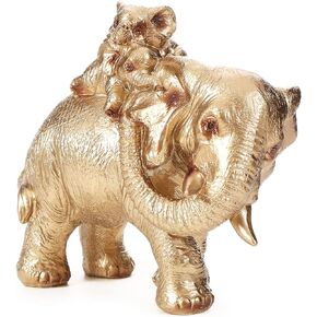 MrHsiang Cute Good Luck Elephant Statue Home Decor Elephant Gifts for Women Brings Good Luck & Strength for Living Room, Office ，Shelf & More!