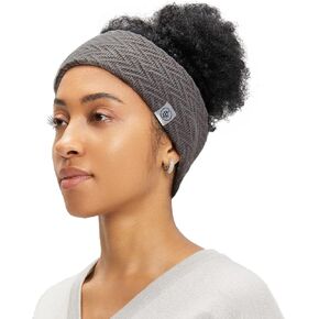 Faburecoa Cashmere Ear Warmer Headband Spring Winter, Running Yoga Pilate Skiing Riding Ear Cover Diamond Pattern