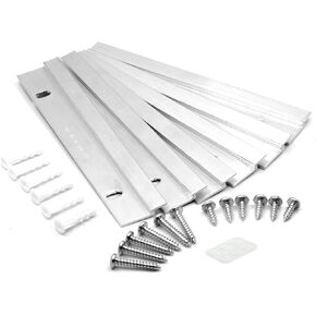 French Cleat Picture Hanger Kit 6 Inch - 3 Pairs - Small Z Bar Hanger Supports 50 lbs - Z Clip Mirror Hanging Brackets, Wall Mounting Hardware