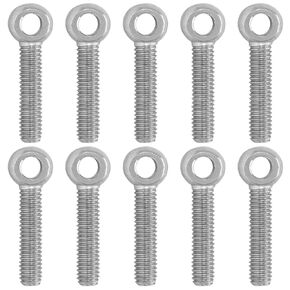 10pcs 304 Stainless Steel Eye Bolt M5 x 20mm Welded Closed Shoulder Swing Lifting Eye Bolt Machinery Shoulder Screw Rod Eye Screw Bolts