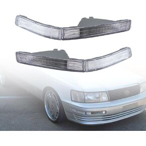 Pair(2) Clear Front Bumper Signal Lights Lens For 1990-1994 Le-x-u-s LS400
