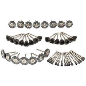 Yitaocity 45Pcs Steel Wire Wheel Pen Cup Brushes Set Kit Accessories for Dremel Rotary Tool Kit