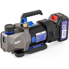 Orion Motor Tech Vacuum Pump, 3 cfm Cordless Lithium-Ion HVAC Vacuum Pump, Battery-Powered Auto AC Vacuum Pump for R134a R410a R1234yf Systems, 1/4hp Single Stage Vacuum Pump