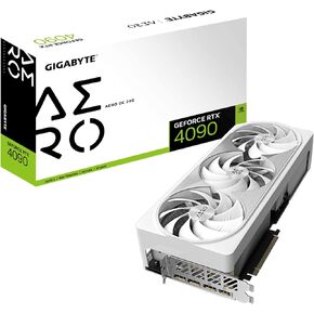 بطاقة رسومات GIGABYTE GV-N4090AERO OC-24GD GeForce RTX 4090 AERO OC 24G، 3X مراوح WINDFORCE، 24 جيجابايت 384 بت GDDR6X، بطاقة فيديو in Kuwait