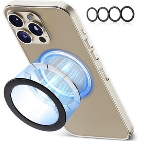 4 قطع ملصق مغناطيسي لـ Magsafe، محول حلقة لاصقة آمنة Mag متوافق مع iPhone 15/14 /13/12، Samsung S24 Ultra، مجموعة تحويل مغناطيسية لجراب الهاتف الخلوي لشاحن لاسلكي في السيارة in Kuwait