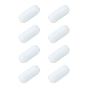 MECCANIXITY Magnetic Stirrer Mixer Stir Bar Rod 50mm/2" Cylinder Shape PTFE Coating Magnet White for Laboratory 8Pcs