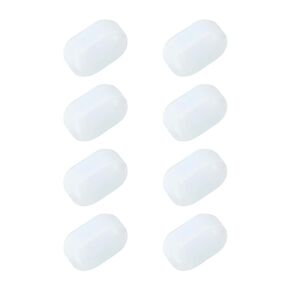 MECCANIXITY Magnetic Stirrer Mixer Stir Bar Rod 50mm/2" Cylinder Shape PTFE Coating Magnet White for Laboratory 8Pcs