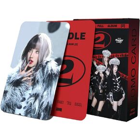 KPOPBTS Gidle Photocard 55pcs (G) I-DLE Album [2] Photo Cards Kpop Lomo Cards Gift Merch for Fans Daughter