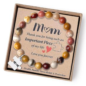 THEMEROL Mothers Day Gifts for Mom from Daughter Son Mom Birthday Gifts Great Personalized Mom Bracelet Women Mama Gifts Best Mom Ever Presents Christmas Stocking Stuffers Valentines Day