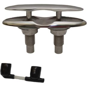 Attwood 66519-1 Retractable Low-Profile Stainless Steel Marine Boat 8-Inch Neat Cleat