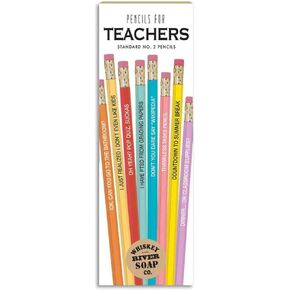 Whiskey River Soap Company Pencils for Teachers Box of 8 Standard No. 2 Pencils