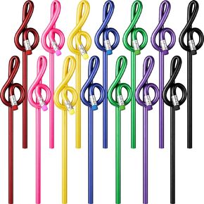 Zonon 14 Pieces Music Pencils Colorful Musical Note Pencils Wooden Treble Clef Pencils for Students Bulk G Clef Pencils with Eraser for Artists Kids Students, Home Office School Supplies