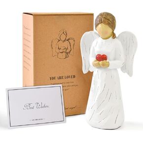 JINGIHE Angel Figurines for Women, Gifts for Mom, Angel Statues and Figurines, Resin Guardian Angel Figurine Gifts, Hand-Painted Sculpture, Angels Ornaments Home Decor