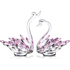 CITYLOVE Mothers Day Crystal Gifts,Crystal Swan Figurines Gifts,Crystal Home Decor Glass Figurines,Gifts for Women-Mom,Birthday 6.5"/2 in 1 in Saudi Arabia
