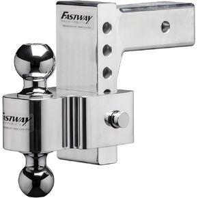 Fastway Flash 42-00-2625 E Series HD Adjustable Aluminum Ball Mount with 6 Inch Drop, 2.5 Inch Shank, and Chrome Plated Balls