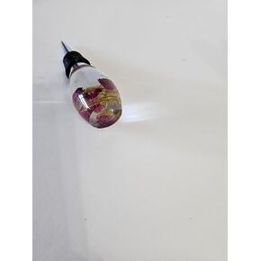 tapon de botella de vino protector de vino (transparente con rosas)