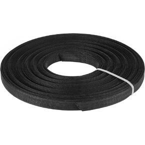 uxcell Boning for Sewing, 1Pcs 5 Yards 6mm - Polyester Sew-Through High-Density Corset Boning for Wedding Dress, Bridal Gown (Black)