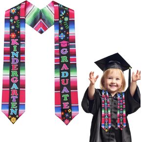 SNASRHTY Mexican Graduation Sash, Kindergarten Graduation Stole 59x4.1 inch Mexican Stoles for Graduation 2024 Mexico Graduation Sash Sarape Graduation Stole for Graduation Gifts