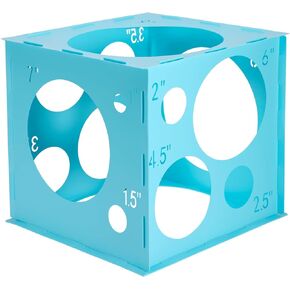 Auihiay 2-10 Inch Collapsible Plastic Balloon Sizer Box Cube, Balloon Size Measurement Tool for Balloon Decorations, Balloon Arches, Balloon Columns