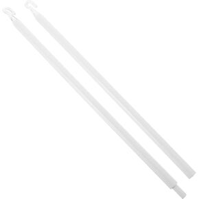 HOMSFOU 24 Inch 60cm Blind Wand Vertical Blinds Replacement Parts Blind Rod Curtain Blind Wand with Hook White Plastic Blind Opener Long Window Blind Stick Tilt Rod