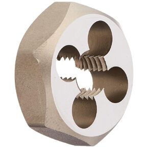 Kodiak Cutting Tools KCT171444 USA Made Hex Carbon Rethreading Die, 1 Hex OD, M10 x 1.25"