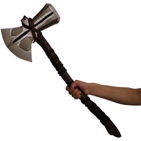 damdos Halloween Prop Cosplay Weapon 72cm PU Foam Axe Hammer Storm Battle Breaker Axe Birthdays Gifts